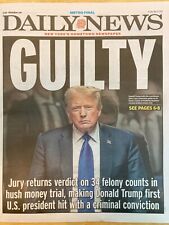 New York Daily News Newspaper:  TRUMP GUILTY May 31, 2024 Brand New picture