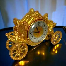 RARE ~ Handmade ~ 1930's 24K Gold Leaf Gilded Rococo  Electric Mantel Clock picture