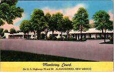 Alamogordo NM-New Mexico, Monterey Court, Church Vintage Postcard picture