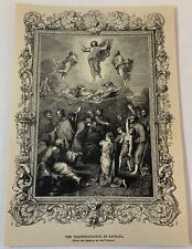 1876 magazine engraving~ THE TRANSFIGURATION by Raphael picture