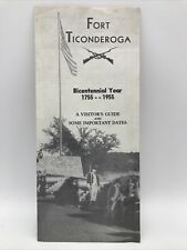 1955 FORT TICONDEROGA BICENTENNIAL YEAR Visitor Guide Important Dates Brochure picture