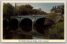 Marble Memorial Bridge Proctor Vermont Vt Wob Otter Creek Postcard picture