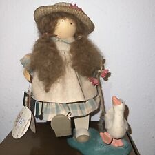 Lizzie High 10th Anniversary Folk Art Doll Tag 1995 School Girl Goose Lily BT2 picture
