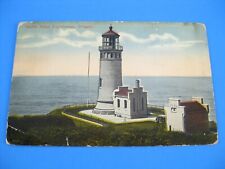 North Head Lighthouse Ilwaco Washington old Vtg 1919  ERROR Postcard says Oregon picture