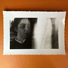 VINTAGE PHOTO 1940s Pensive Woman Light Leak Spooky Portrait Original Snapshot picture