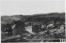 Laminated Reproduction Postcard Latrobe PA View Showing Stone Bridge picture