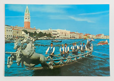 Historical Regatta Bissona Cavalli Venice Italy Postcard Unposted picture