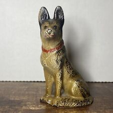 Antique Hubley USA Cast Iron German Shepherd Dog Paperweight Statue Sculpture picture