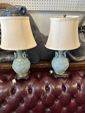 Pair Of Vintage Chinese Celadon Lamps picture
