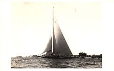 Vintage Postcard Real Photo Sailboat By Ralph Arnold Newport Rhode Island RPPC picture