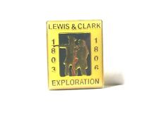 Souvenir Louis and Clark Exploration Enameled Lapel Pin 1903 -1908 picture