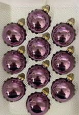 Sparkling Creations Purple 1.5 in Glass Ornaments Set of 10  USA picture