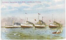 Ontario Navigation Steamer Fleet Lewiston & Toronto Unused 1910 CANADA  picture