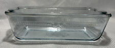 Vintage FIRE KING BLUE PHILBE Glass Bread Loaf Baking Pan and  LID for 10