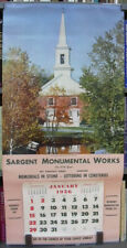 Sargent Monumental Works cemetery Calendar 1956 Gardner MA picture