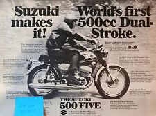 1968 Cycle Guide original Suzuki 500 2-stroke  Vintage Motorcycle Ad picture
