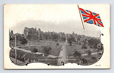 c1907 PMC Postcard St. John New Brunswick Queen Square Embossed Union Jack Flag picture