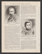 Pierre Curie Death and Marie Curie Appointed To Sorbonne 1906 Magazine Article picture