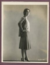 FAY WRAY Romantic Flapper Girl Suit Beret 1920s LINEN MOUNTED Glamour Photo J837 picture