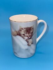 Vintage Blue Otagiri Sleeping Kitten Tea Mug Designed And Signed By Bob Harrison picture