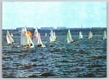 Yachting in Tallinn Bay Old Postcard UNPOSTED Vintage picture