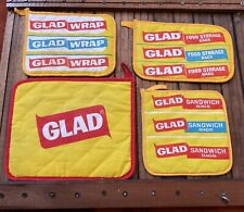 Vintage Glad Wrap Sandwich Bag Advertising Potholder Kitchen Oven Hot Pad 4 Lot picture