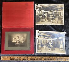 Antique Photographs Home Parlor Drawing Room Victorian Interior & Family 1900's picture