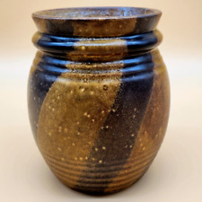 Vintage Mid Century Modern Signed 3105 McCoy USA Brown Vase/Jar picture