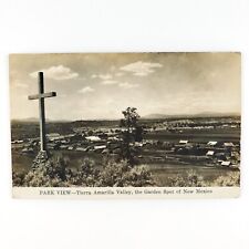 Tierra Amarilla New Mexico RPPC Postcard 1920s Cross Cityscape Panorama NM D1026 picture