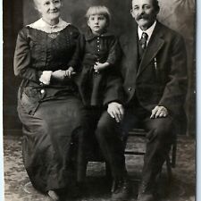 ID'd c1910s Happy Family RPPC Little Boy Real Photo PC Fred Lillie Loomis A123 picture