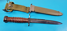 Vintage Fine M1 Carbine Bayonet Knife Kiffe Japan + USM8A1 Scabbard 6 Grooves picture