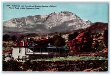 c1910 Balanced Steamboat Rocks Garden Gods Pike's Peak Colorado Vintage Postcard picture