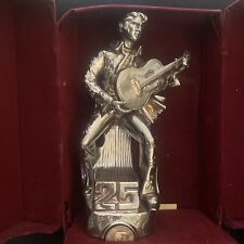 McCormick Elvis Presley Silver 25th Anniversary Empty Decanter Working Music Box picture