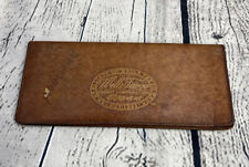 Vintage Wells Fargo Credit Corporation Leather Wallet Tan 8”x3.5” Billfold picture