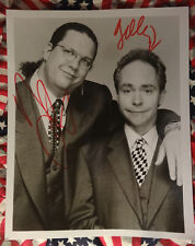 VINTAGE 8X10 BW PHOTOGRAPH SIGNED BY MAGICIANS PENN AND TELLER picture