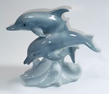 Vintage Otagiri Small Porcelain Figurine Pair Of Dolphins Made In Japan picture