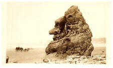 Moclips Washington Human Faced Rock Beach Horse Wagon RPPC Postcard c.1910 Lewis picture