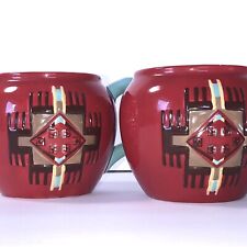 Pendleton Home Collection cups set of two red southwestern native blanket picture