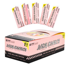 LADY HORNET Cigarette Rolling Papers Pinky Unrefined Slim 1 1/4 Size Full Box picture