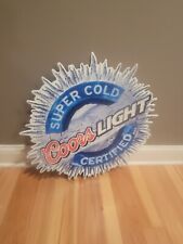New 23x27 Coors Light Beer Super Cold Certified Beer Sign Metal Tin picture