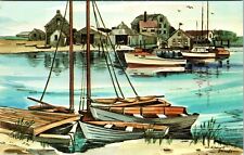Hyannis Cape Cod Massachusetts Lewis Bay Ocean Street Vintage Postcard  picture