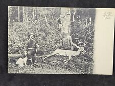 Amsterdam, NY - FIRST BUCK HUNTING DEER IN ADIRONDACKS - Postcard Northville picture