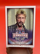 Decision 2016 John￼ McAf￼ee Trading Card 14 John Mcafee picture
