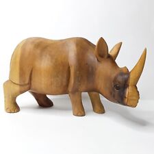 Rhinoceros Solid Wood Sculpture 8