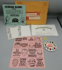 RARE 1967 Marvel Comics MERRY MARVEL MARCHING SOCIETY fan club kit MMMS + record picture