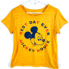 Walt Disney World Mickey Mouse Sleeping Shirt Womens Small Best Day Ever Tee picture