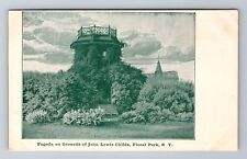 Floral Park NY-New York, John Lewis Childs Pagoda, Antique Vintage Postcard picture