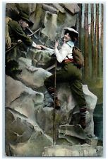 c1910's Couple Mining Romance Rope Part 1 Unposted Antique Postcard picture