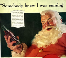 Coca Cola Print Ad 1940s Santa Claus Christmas Somebody Knew I was Coming 5 Cent picture
