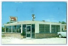 c1950's The Venice Chef Restaurant Building Entrance Car Venice Florida Postcard picture